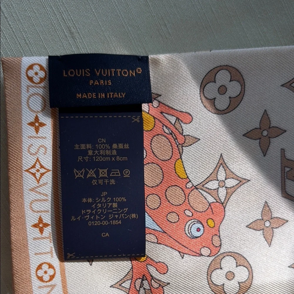NWT Louis Vuitton Multicolor Floral Silk Twilly - Picture 8 of 9